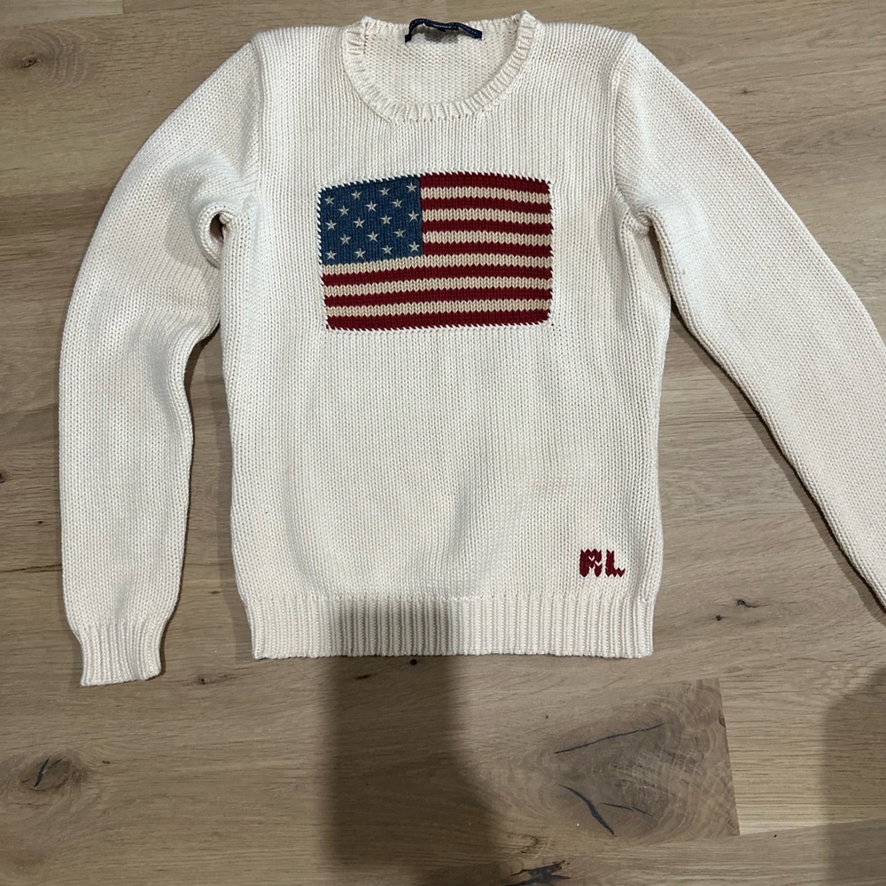 vintage Ralph Lauren flag sweater
